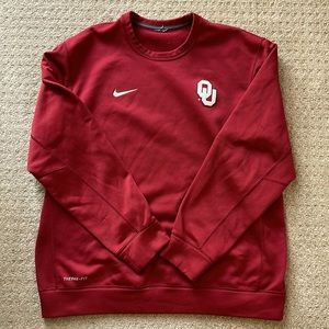 Nike Official On-Field Oklahoma Sooners crewneck sweatshirt